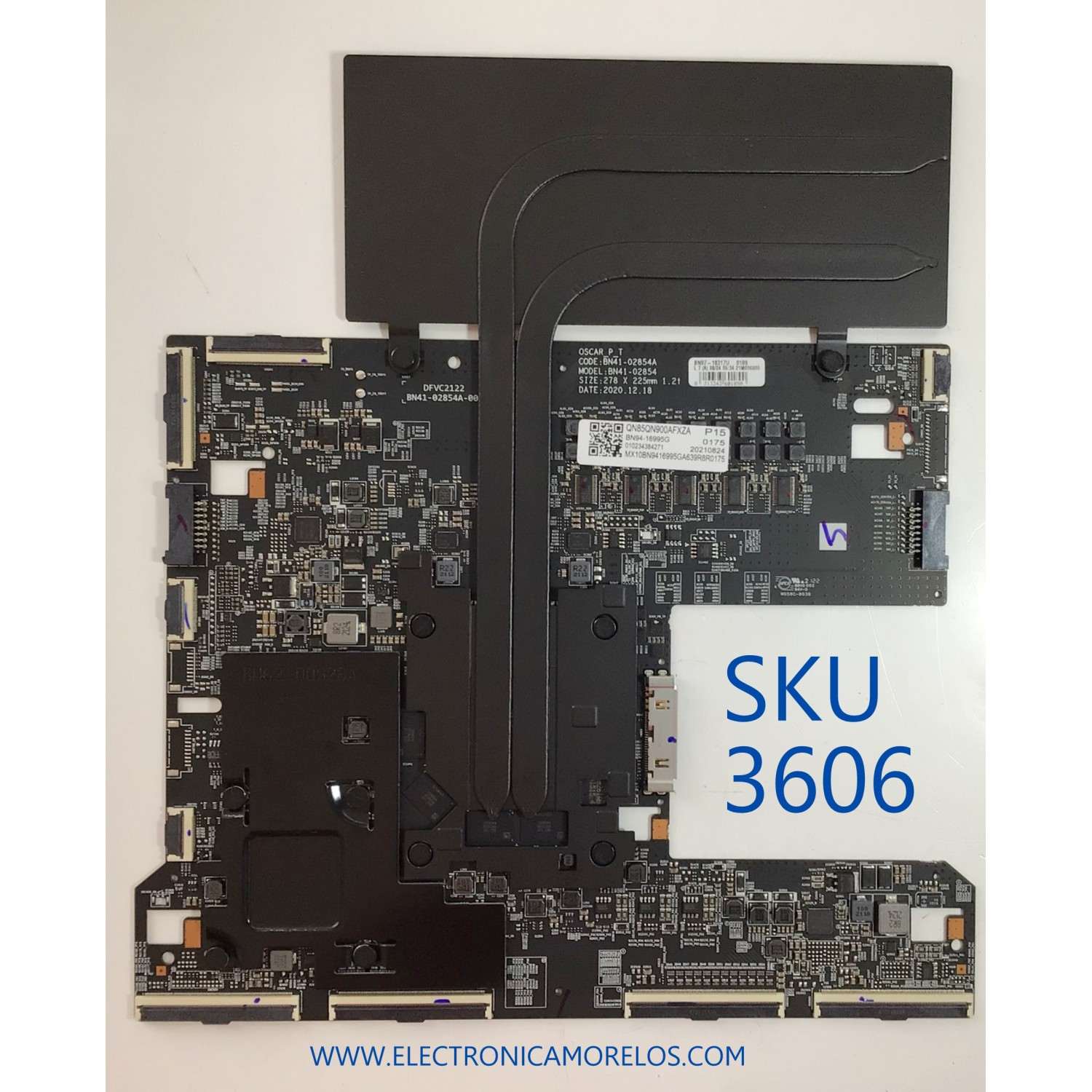 MAIN PARA SMAR TV SAMSUNG 4320p (8K) NUMERO DE PARTE BN94-16995G / BN41-02854A / BN41-02854 / BN97-18317U / PANEL CY-TA085JLAV5H / MODELO QN85QN900AF AD03